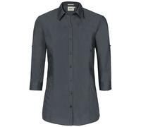 HAKRO 3/4-Arm-Vario Bluse Mikralinar® 120, anthrazit, Größe 4XL (Arbeitshemd & Arbeitsshirt)