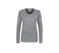 HAKRO Damen Langarm T-Shirt "Classic" - 178 - grau meliert - Größe: 3XL