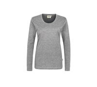 HAKRO Damen Longsleeve Classic 178, grau meliert, Größe XL (Arbeitshemd & Arbeitsshirt)