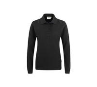 HAKRO Damen Longsleeve-Poloshirt Mikralinar® 215, schwarz, Größe S (Arbeitshemd & Arbeitsshirt)