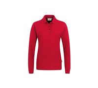 HAKRO Damen Longsleeve-Poloshirt Mikralinar® 215, rot, Größe 6XL (Arbeitshemd & Arbeitsshirt)