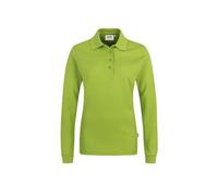HAKRO Damen Longsleeve-Poloshirt Mikralinar® 215, kiwi, Größe S (Arbeitshemd & Arbeitsshirt)