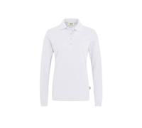 HAKRO Damen Longsleeve-Poloshirt Mikralinar® 215, weiß, Größe 3XL (Arbeitshemd & Arbeitsshirt)
