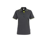 HAKRO Damen Poloshirt Casual 203, anthrazit/kiwi, Größe 3XL (Arbeitshemd & Arbeitsshirt)