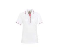 HAKRO Damen Poloshirt Casual 203, weiß/rot, Größe 3XL (Arbeitshemd & Arbeitsshirt)