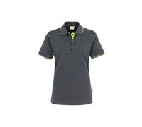 HAKRO Damen Poloshirt Casual 203, anthrazit/kiwi, Größe M (Arbeitshemd & Arbeitsshirt)