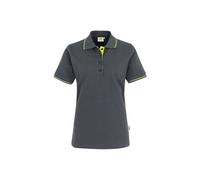 HAKRO Damen Poloshirt Casual 203, anthrazit/kiwi, Größe S (Arbeitshemd & Arbeitsshirt)