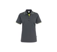 HAKRO Damen Poloshirt Casual 203, anthrazit/kiwi, Größe XL (Arbeitshemd & Arbeitsshirt)
