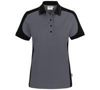 HAKRO Regular Fit Damen Poloshirt anthrazit/schwarz, Zweifarbig