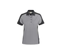 HAKRO Damen Poloshirt Contrast Mikralinar® 239, titan/anthrazit, Größe 4XL (Arbeitshemd & Arbeitsshirt)