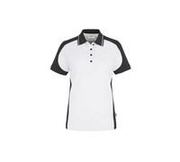 Hakro No. 0239 Damen Poloshirt Contrast MIKRALINAR® weiß/anthrazit - XS