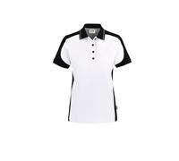Hakro No. 0339 Damen Poloshirt Contrast MIKRALINAR® ECO weiß/schwarz - L