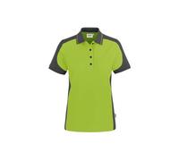 HAKRO Damen Poloshirt Contrast Mikralinar® 239, kiwi/anthrazit, Größe S (Arbeitshemd & Arbeitsshirt)