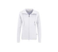 HAKRO Damen Sweatjacke College 406, weiß, Größe L (Outdoorkleidung & Freizeitkleidung)