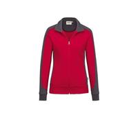 HAKRO MIKRALINAR® Regular Fit Damen Sweatjacke rot, Einfarbig