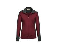 HAKRO MIKRALINAR® Regular Fit Damen Sweatjacke weinrot, Einfarbig
