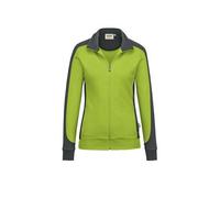Hakro Damen-Sweatjacke Contrast Performance - kiwi L