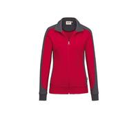 HAKRO MIKRALINAR® Regular Fit Damen Sweatjacke rot, Einfarbig