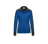 HAKRO MIKRALINAR® Regular Fit Damen Sweatjacke blau, Einfarbig