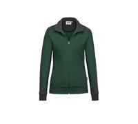 HAKRO MIKRALINAR® Regular Fit Damen Sweatjacke grün, Einfarbig