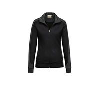 HAKRO MIKRALINAR® Regular Fit Damen Sweatjacke schwarz, Einfarbig