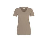 HAKRO Damen T-Shirt MIKRALINAR® No. 0181 V-Ausschnitt khaki S