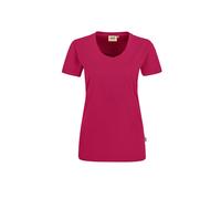 HAKRO Damen T-Shirt MIKRALINAR® No. 0181 V-Ausschnitt magenta L