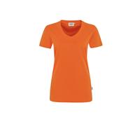 HAKRO Damen T-Shirt MIKRALINAR® No. 0181 V-Ausschnitt orange S