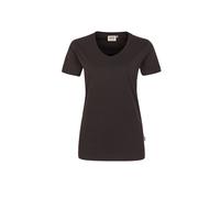 HAKRO Damen T-Shirt MIKRALINAR® No. 0181 V-Ausschnitt schokolade XL