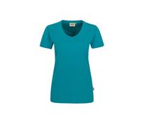 HAKRO Damen T-Shirt MIKRALINAR® No. 0181 V-Ausschnitt smaragd 2XL