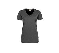 Hakro Damen V-Shirt Mikralinar® - Anthrazit meliert , XL (EU)
