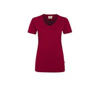 Hakro Damen V-Shirt Mikralinar® - Weinrot , XXL (EU)