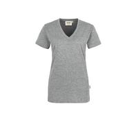 Hakro Damen V-Shirt Classic - Grau meliert , M (EU)