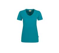 Hakro No. 0181 Damen V-Shirt MIKRALINAR® smaragd - XS
