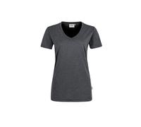 Hakro Damen V-Shirt Mikralinar® 0181328003 anthrazit meliert XS