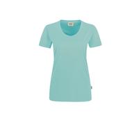 HAKRO Damen V-Shirt Mikralinar® 181, eisgrün, Größe 4XL (Arbeitshemd & Arbeitsshirt)
