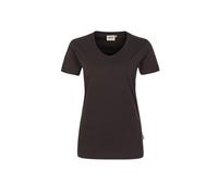 Hakro No. 0181 Damen V-Shirt MIKRALINAR® schokolade - 3XL