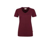 Hakro Damen V-Shirt Mikralinar® - Weinrot , XL (EU)