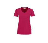 HAKRO Damen V-Shirt Mikralinar® 181, magenta, Größe L (Arbeitshemd & Arbeitsshirt)