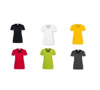 HAKRO Damen V-Shirt Mikralinar® 181, weiß, Größe XS (Arbeitshemd & Arbeitsshirt)