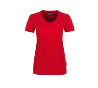 HAKRO Damen V-Shirt 181 Mikralinar® Rot Größe 3XL