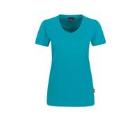 Hakro Damen V-Shirt No. 0181 MIKRALINAR® smaragd Größe 4XL