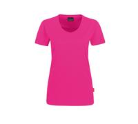 HAKRO Damen V-Shirt Mikralinar® 181, magenta, Größe XS (Arbeitshemd & Arbeitsshirt)