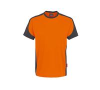 HAKRO 290 Comfort Fit T-Shirt Rundhals orange/anthrazit, Einfarbig