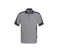 HAKRO Poloshirt Contrast Mikralinar® 839, titan/anthrazit, Größe 6XL (Arbeitshemd & Arbeitsshirt)