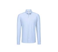 HAKRO Hemd Natural Stretch Regular ozeanblau, M