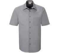 HAKRO Herren Hemd "Performance" 1/2 Arm, MikraLinar 50/50, Comfort Fit, Kent-Kragen, titan, Größe S S