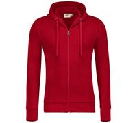 HAKRO Kapuzen-Sweatjacke Premium Herren #605 Gr. M rot