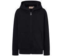 HAKRO Kinder Kapuzen-Sweatjacke #565 Gr. 110/116 schwarz