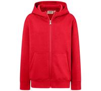 HAKRO Kinder Kapuzen-Sweatjacke #565 Gr. 134/140 rot